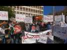 Anti-government activists protest against Central Bank of Lebanon