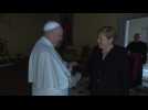 Pope Francis meets German chancellor Angela Merkel