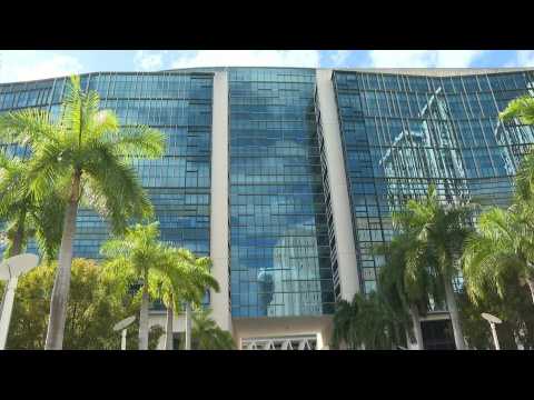 Exterior of US court where Colombian wanted in Haiti president's murder faces hearing