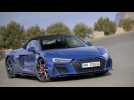 Audi R8 Spyder performance RWD Exterior Design in Ascari blue
