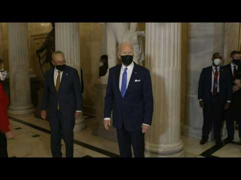 President Biden arrives at US Capitol on Jan 6 anniversary