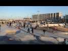 Calais: la digue de la plage prise d'assaut en janvier