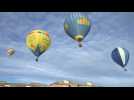 Hot air balloons colour the Mondovi sky in Italy