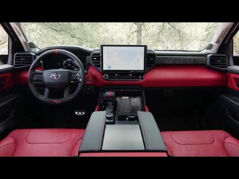 2022 Toyota Tundra TRD Pro Cockpit Red Softex Interior Design