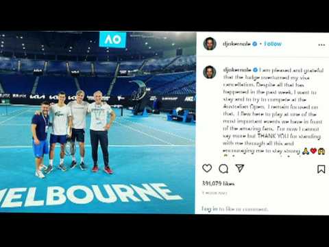Djokovic says focused on Australian Open after overturning visa cancellation