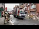 Anderlecht: un camion se retrouve coincé à cause d'un trou dans la voirie