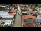 Brésil: images de drone des inondations meurtrières