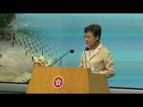 Hong Kong leader says news outlet raid 'nothing to do with' press freedoms