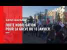 VIDÉO. À Saint-Nazaire, 800 manifestants mobilisés pour la grève du 13 janvier