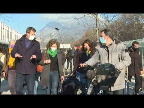 French green party presidential candidate campaigns in Grenoble