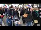 Grève du 13 janvier. 850 personnes ont participé à la manifestation départementale à Saint-Brieuc