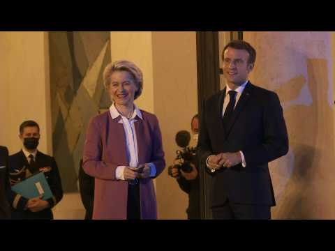 Macron hosts European Commission president at the Elysee Palace