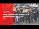 VIDEO. Contre le passe vaccinal, entre 2500 et 3000 personnes manifestent à Nantes