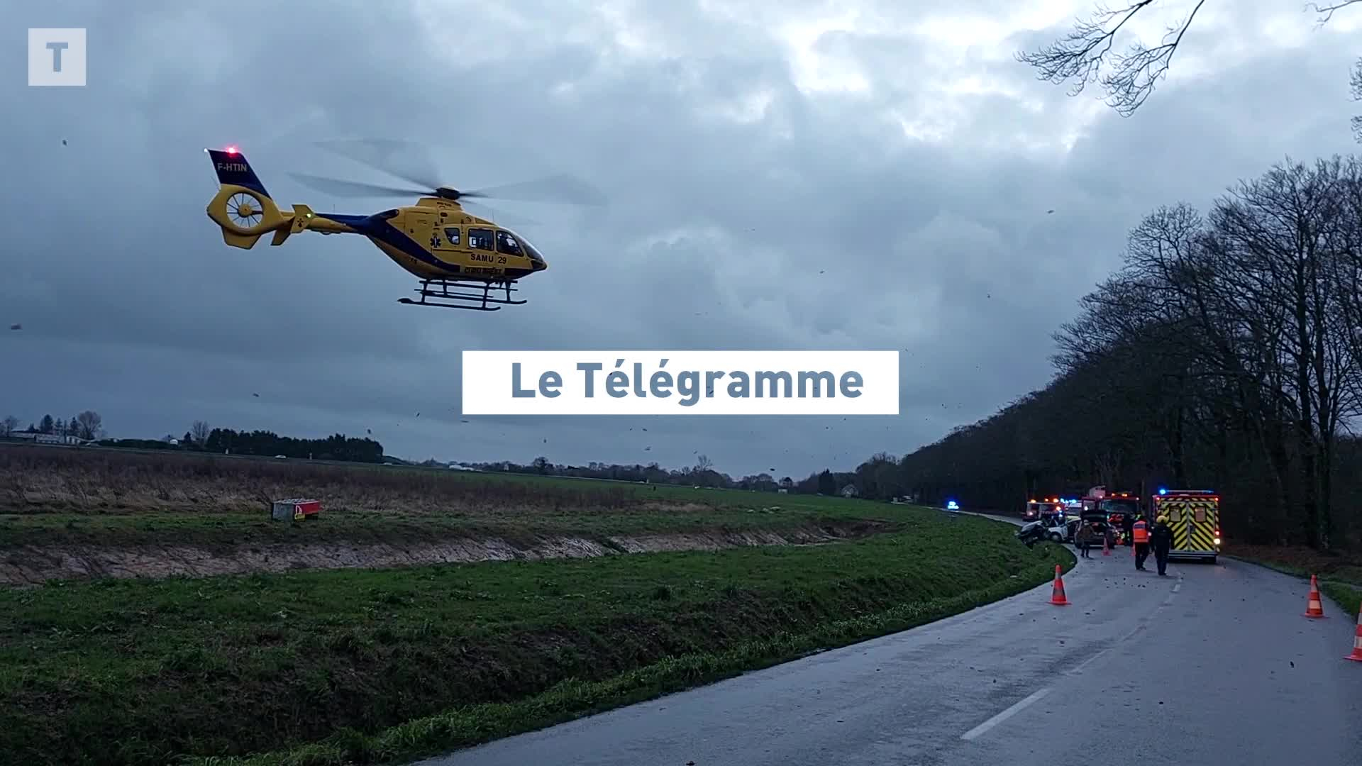 À Guiclan, quatre blessés dans une collision frontale près du bois de Maner a Land (Le Télégramme)