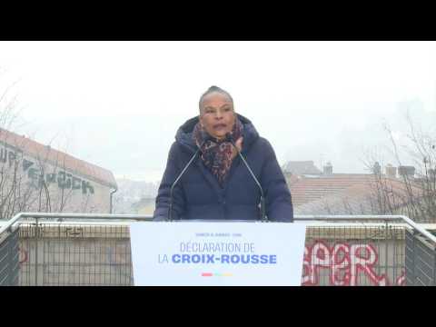 Former French minister Christiane Taubira announces presidential candidacy
