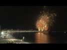Rio de Janeiro celebrates 2022 with fireworks illuminating Copacabana beach