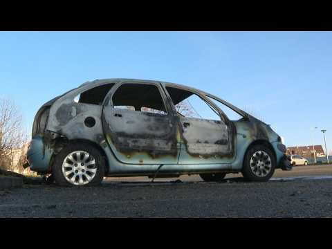Torched cars removed after New Year's Eve violence in Strasbourg