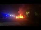 Feu de voiture Angers Réveillon