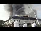 Fire at Parliament of South Africa restarts after being tamed