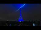 Présidence tournante de l'UE: des monuments de Paris parés de bleu
