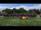 Hymne national belge avant la rencontre oppossant les U20 belges et allemands.