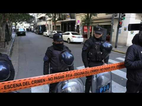 Scene outside Argentina VP home the day after attempted shooting