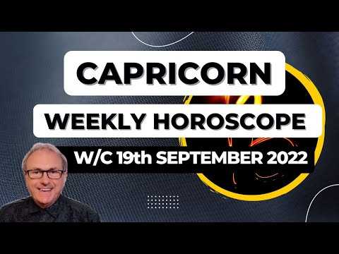 Capricorn Horoscope Weekly Astrology from 19th September 2022