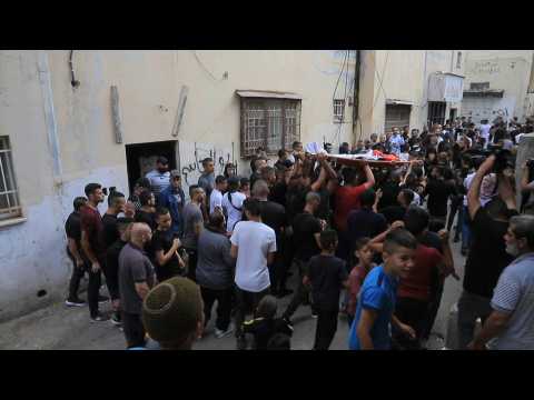 Funeral held for a Palestinian shot during Israeli raid in Jenin