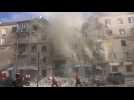 Ukraine: un immeuble résidentiel touché par une frappe russe à Kharkiv