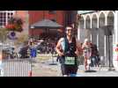Arrivée du dernier participant de l'étape Promotion du triathlon de Chievres