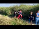 A Wimereux, les coureurs de l'Evancy Trail côte d'opale arrivent à la Pointe aux Oies