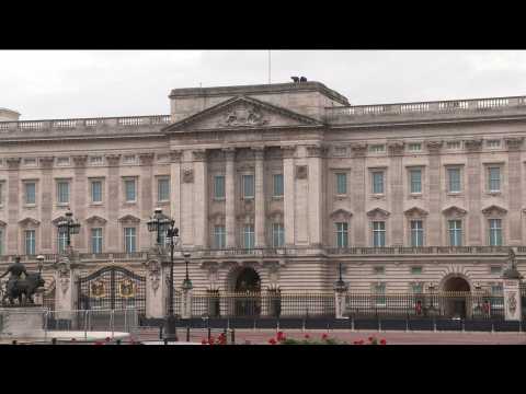 Images of Buckingham Palace before procession of Queen's coffin to Westminster