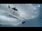 Course-poursuite entre un hélicoptère et un petit bateau transportant de la cocaïne