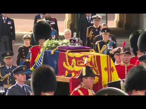 Queen Elizabeth II's coffin leaves Buckingham Palace for Westminster