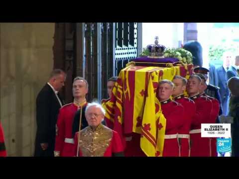 LIVE: Coffin of Queen Elizabeth II arrives at Westminster Hall to lie in state