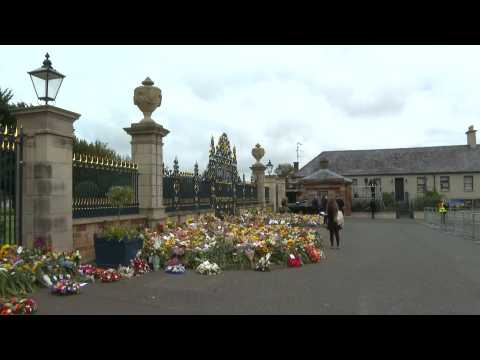 Scene outside Northern Ireland's Hillsborough Castle as King Charles III set to visit