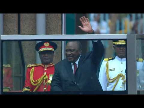 Kenya's outgoing President Uhuru Kenyatta arrives for Ruto's swearing-in ceremony