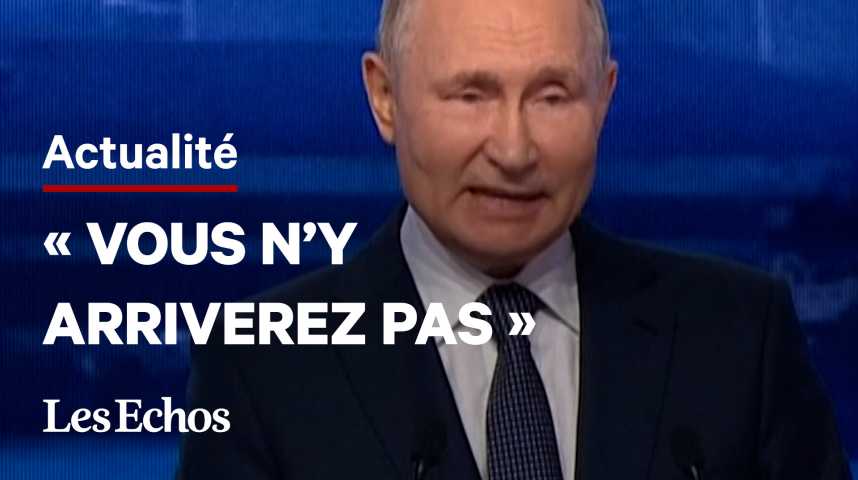 Illustration pour la vidéo « Vous n’isolerez pas la Russie, c’est impossible », lance Vladimir Poutine 