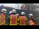 Incendie sur un navire dans le port de Rouen : l'efficace technique des pompiers