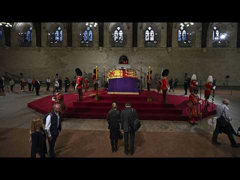 Thousands gather to pay respects as Queen Elizabeth II lies in state at Westminster Hall