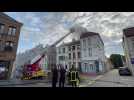 Incendie place Pierre Bonhomme a Saint Omer; Un immeuble est en feu dans le centre-ville de Saint-Omer ce 15 septembre