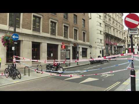 Scene after two police officers stabbed in London