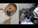 Jordanie: un bébé miraculé au milieu des gravats d'un immeuble effondré