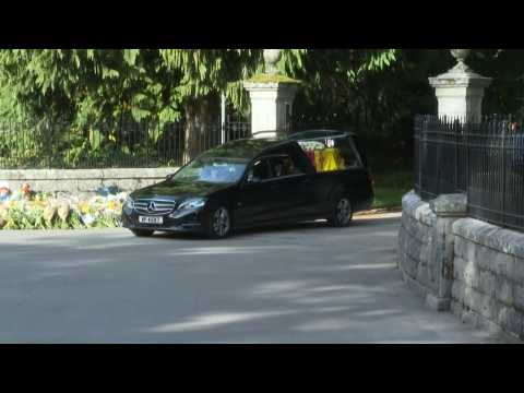 Coffin carrying Queen Elizabeth II leaves Balmoral Castle
