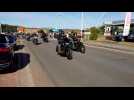 Borinage / Cuesmes: la balade moto de la police boraine, conduite par Bertrand Caroy, a démarré sous le soleil