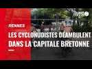 VIDÉO. Une trentaine de cyclonudistes déambulent dans les rues de Rennes