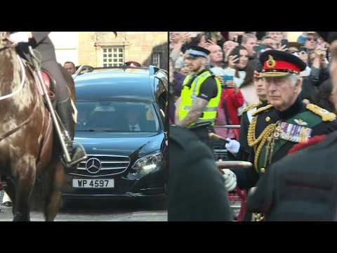 Queen Elizabeth II's coffin processes through Edinburgh led by King Charles III