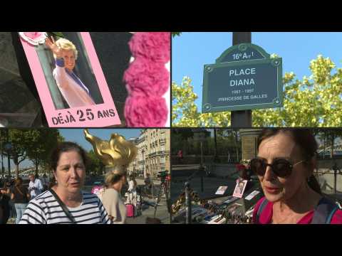 In Paris and London, people pay tribute to Princess Diana 25 years after her death