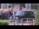 King Charles III leaves Buckingham Palace
