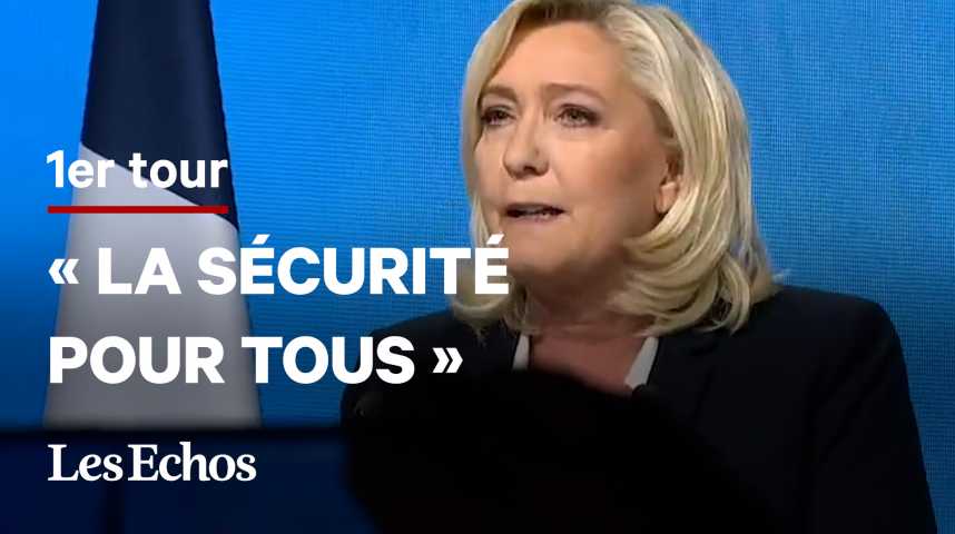 Illustration pour la vidéo Marine le Pen défend « un choix de société » et promet de restaurer la souveraineté de la France